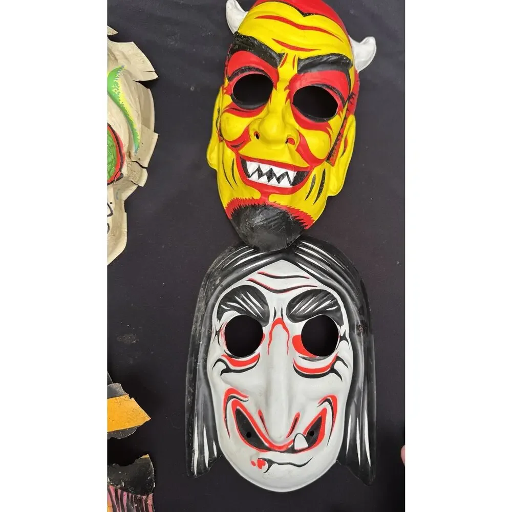 Rare 1960’s HTF Vtg Collegeville Ben Cooper Halloween Mask Lot Of 6 USA LOOK!